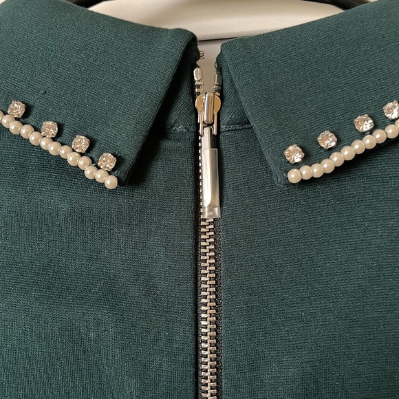 Kate Spade Green Diamanté Collar Dress. NWT - Picture 9 of 13
